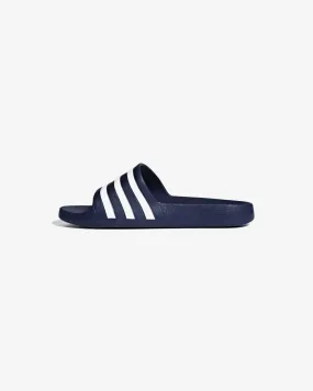 Adidas Adilette Aqua Slides In Dark Blue And Cloud White