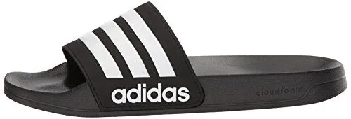 adidas Men's Adilette Shower Slides, Black/White/White, 11