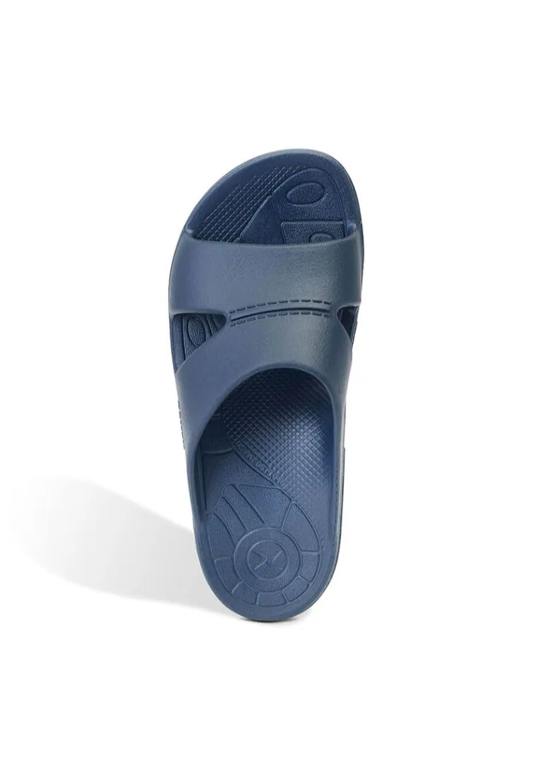 Aetrex Men Lynco Slides Flip Navy