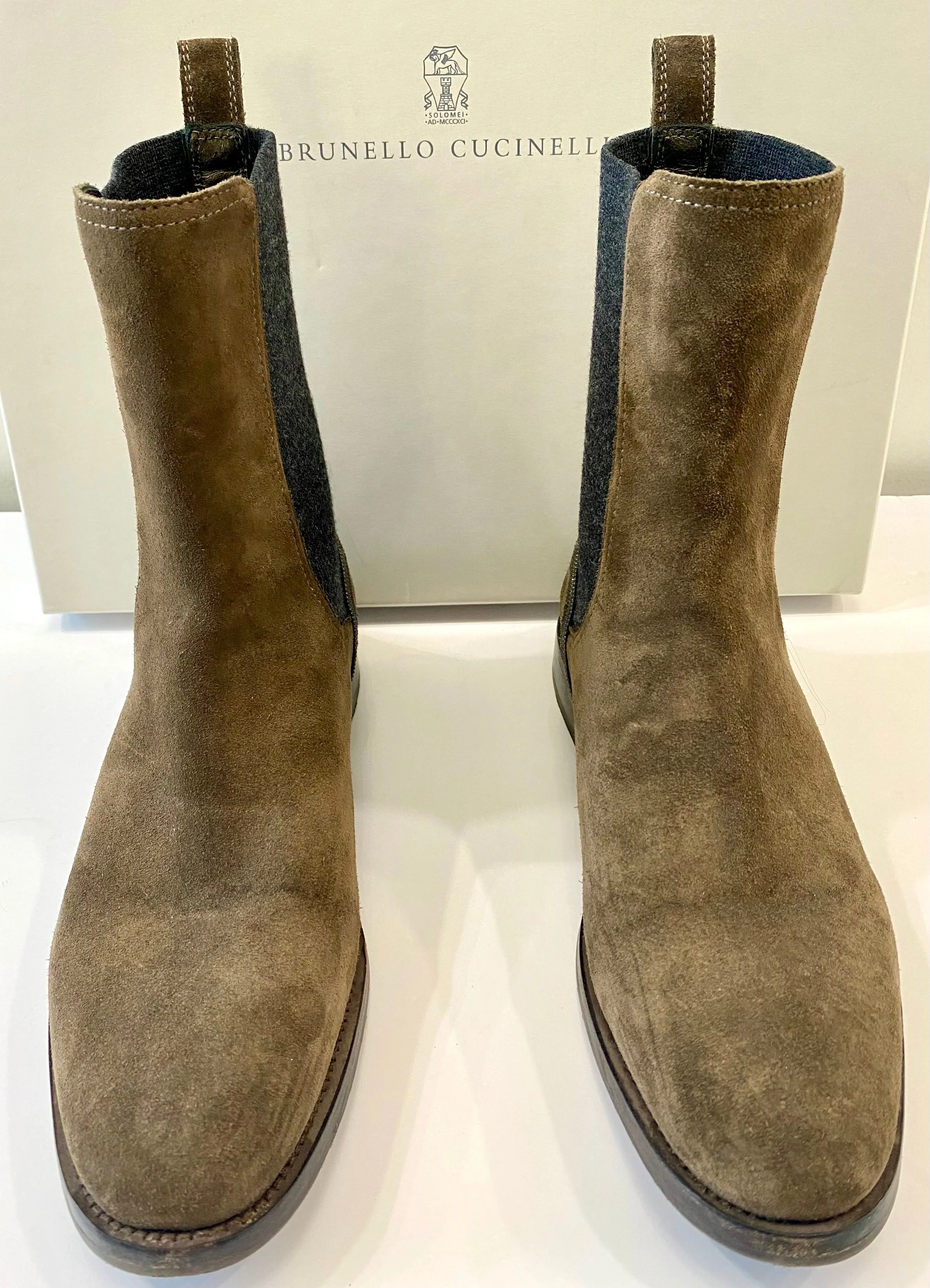 BRUNELLO CUCINELLI MONILI SUEDE CHELSEA BOOTS