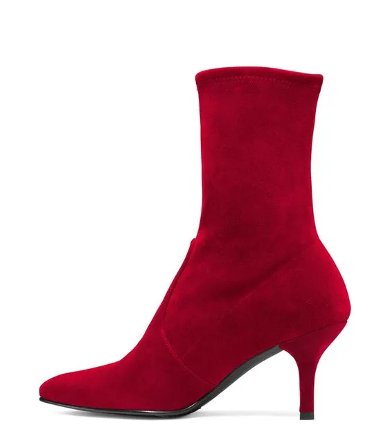 Cecillia Stretch Ankle Sock Boots - 3 Colors