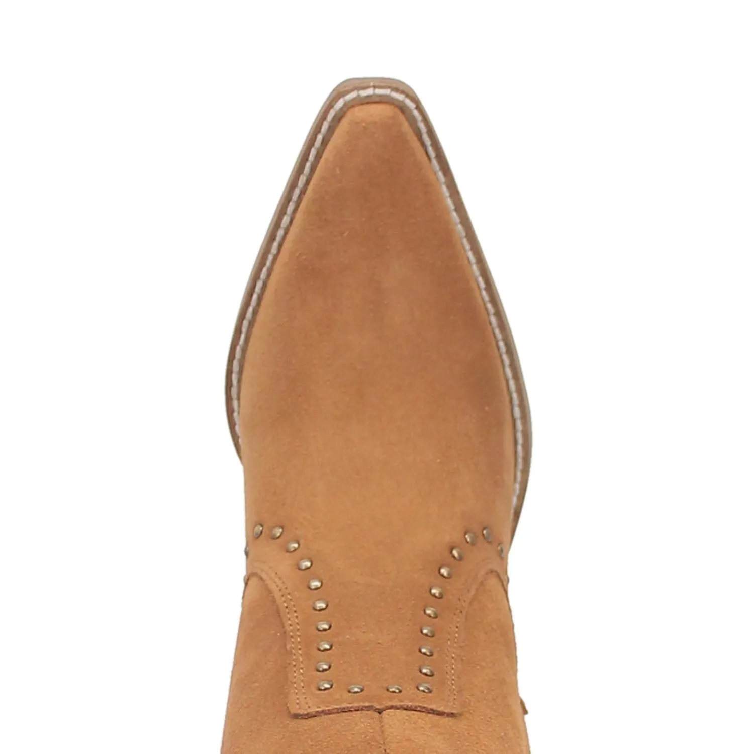 Classy N' Sassy Studded Camel Suede Booties (DS)