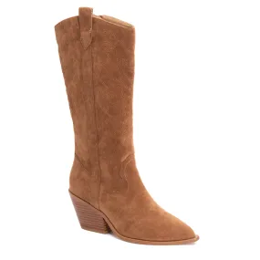 CORKYS Suede Cognac Tall Boots