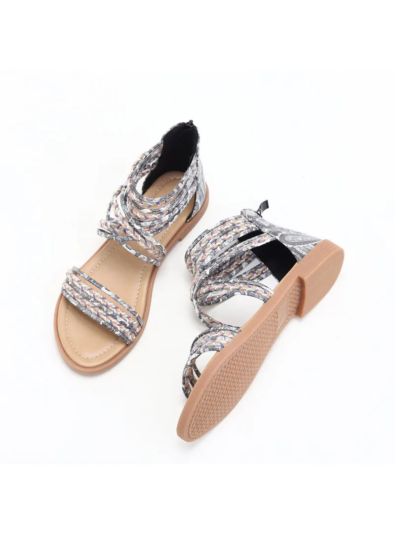 Flat-bottomed Cross-band Bohemian Beach Sandals