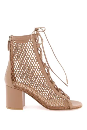 Gianvito rossi open-toe mesh ankle boots with