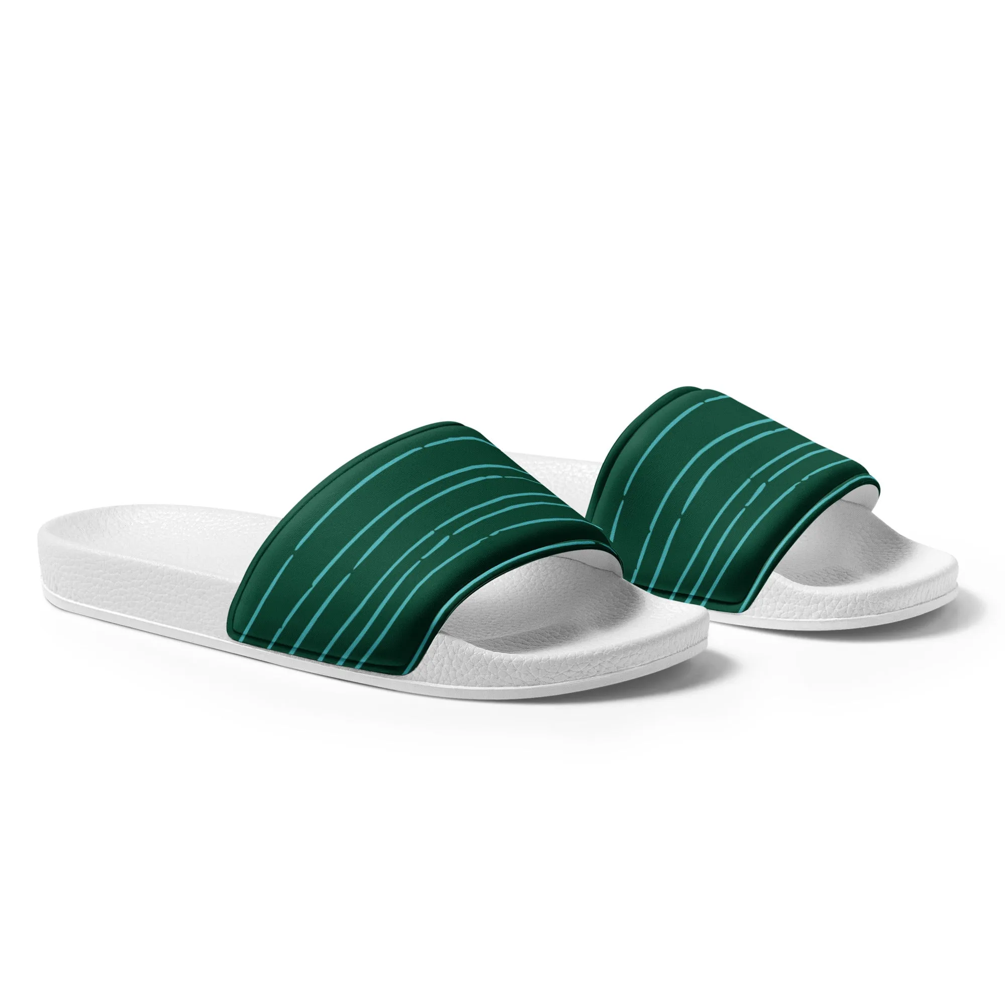 Green Lines Women's slides