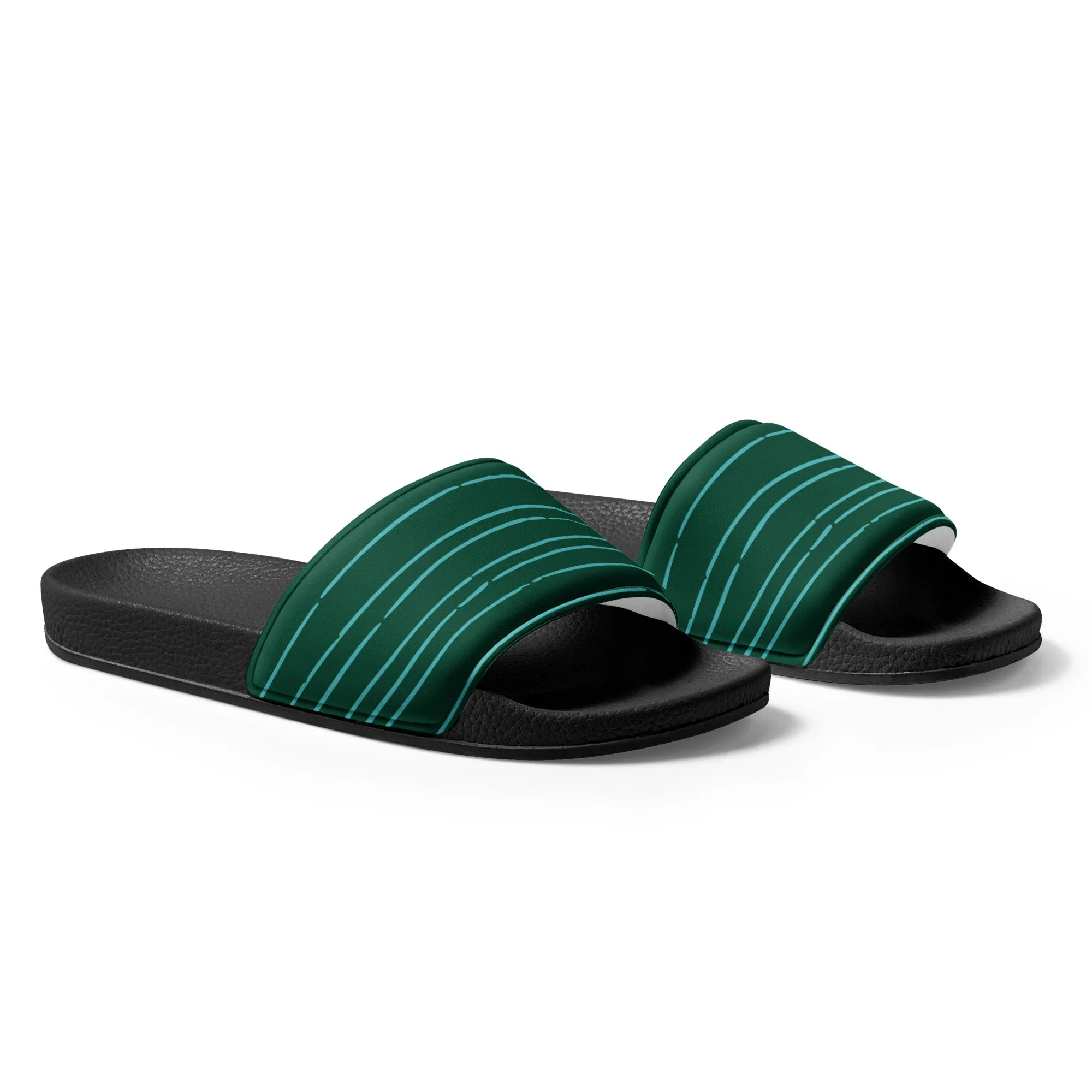 Green Lines Women's slides