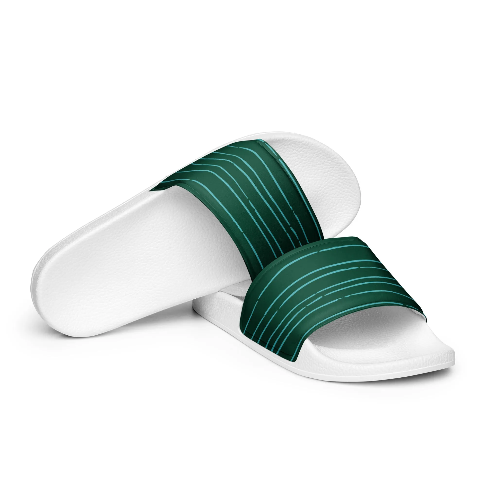 Green Lines Women's slides