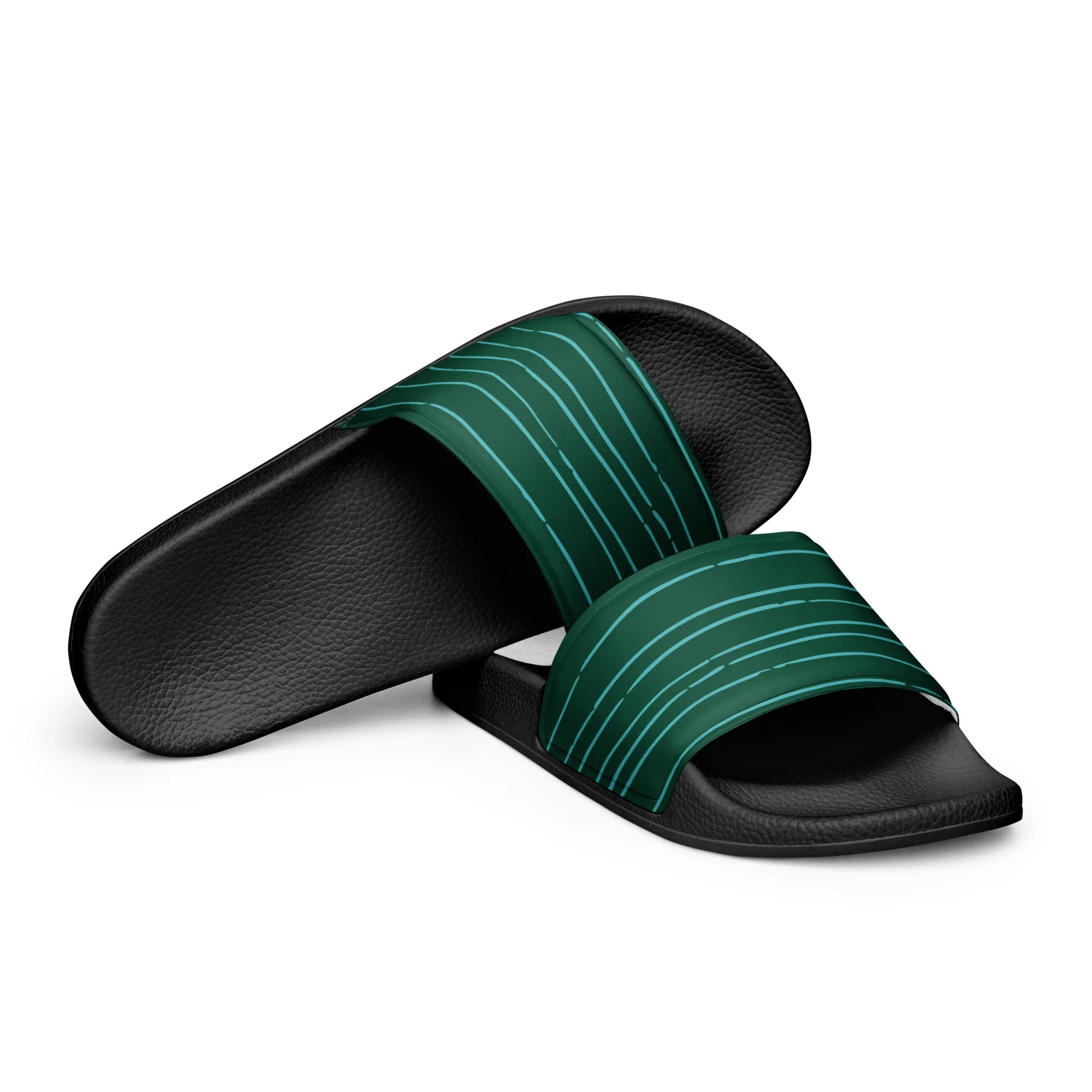 Green Lines Women's slides