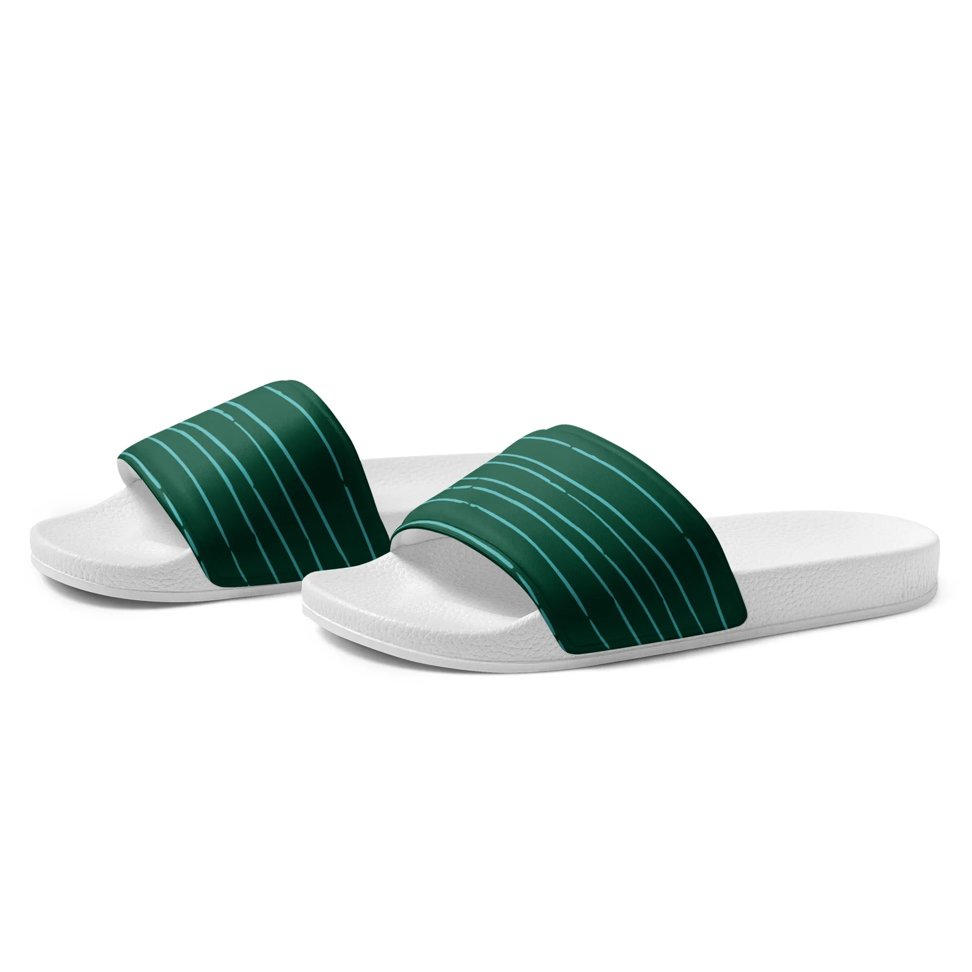 Green Lines Women's slides