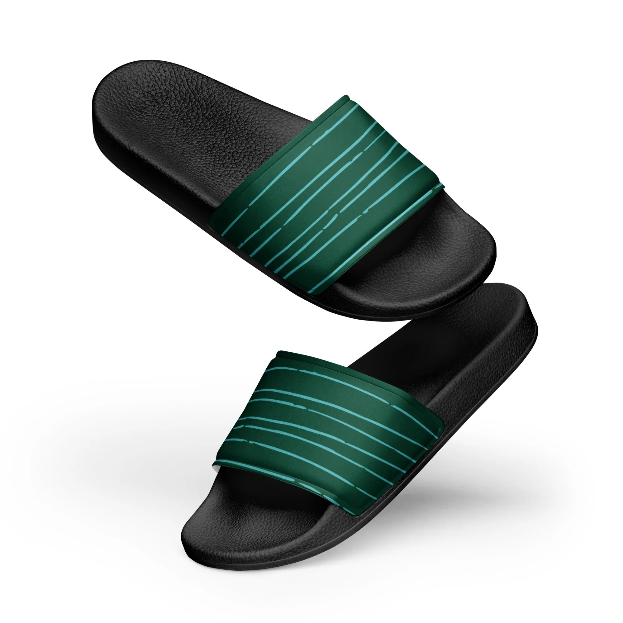 Green Lines Women's slides