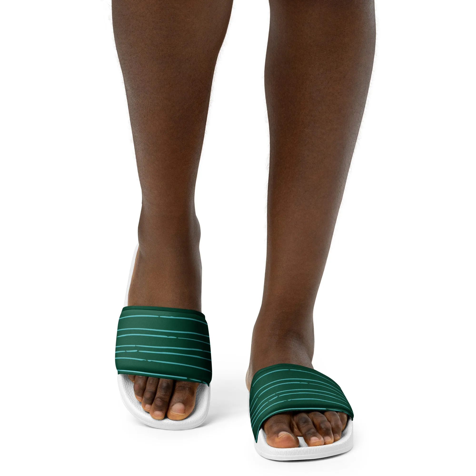 Green Lines Women's slides