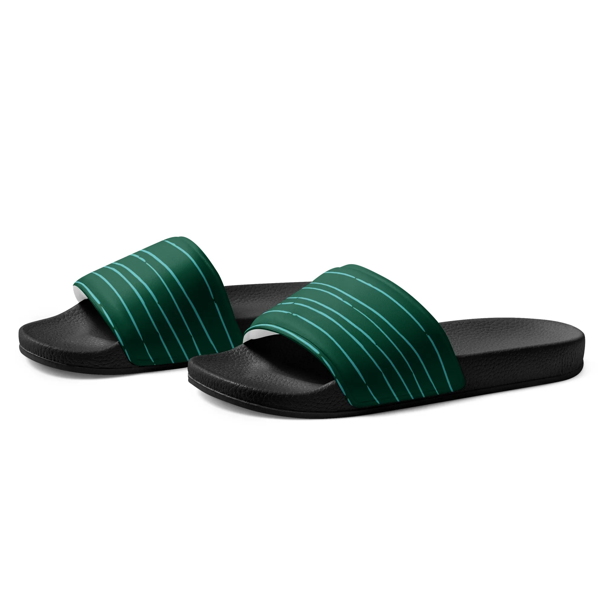 Green Lines Women's slides