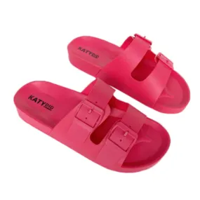 Hot Pink Rubber Slides