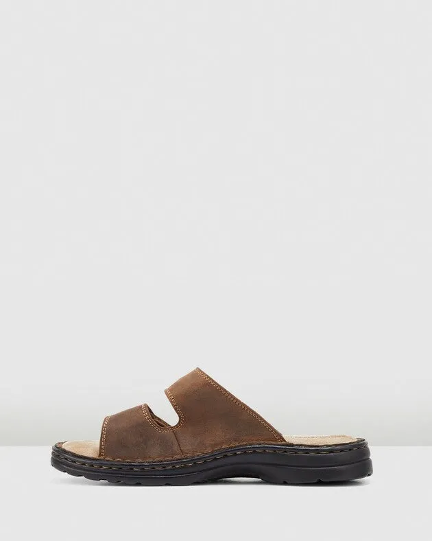 HUSH PUPPIES SLIDER - BROWN