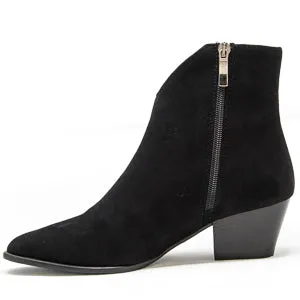 Jane Galland Black Suede Ankle Boots