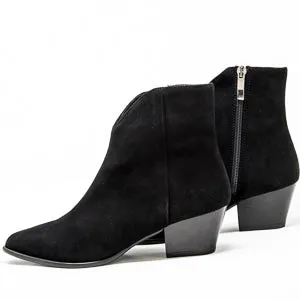 Jane Galland Black Suede Ankle Boots