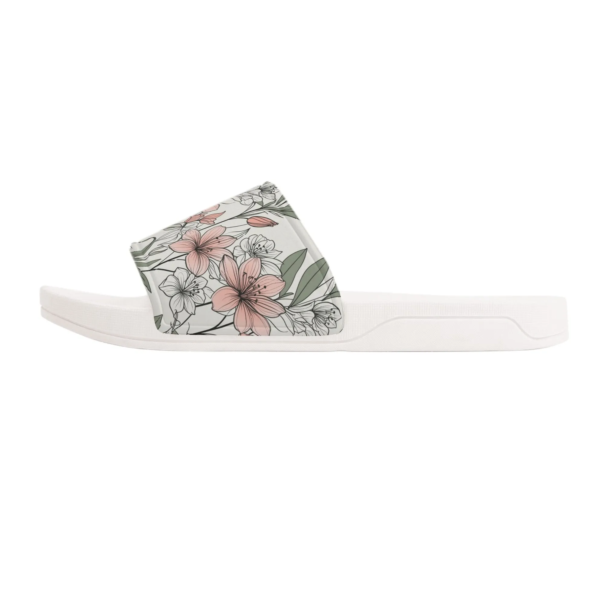 Japan Floral Mens Slide Sandals