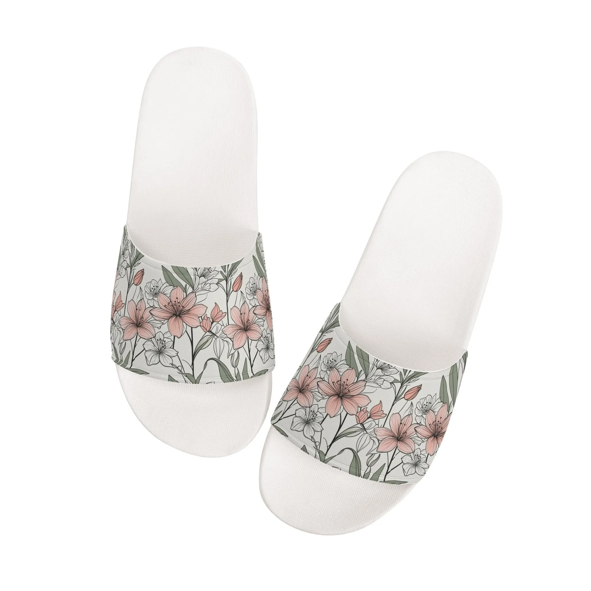 Japan Floral Mens Slide Sandals