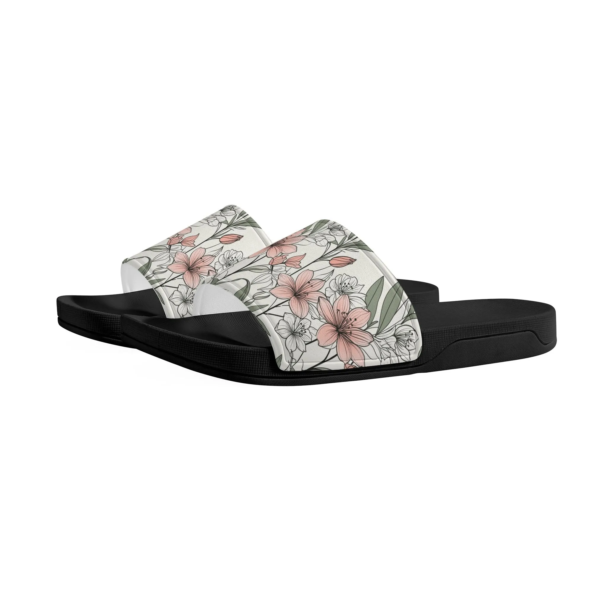 Japan Floral Mens Slide Sandals