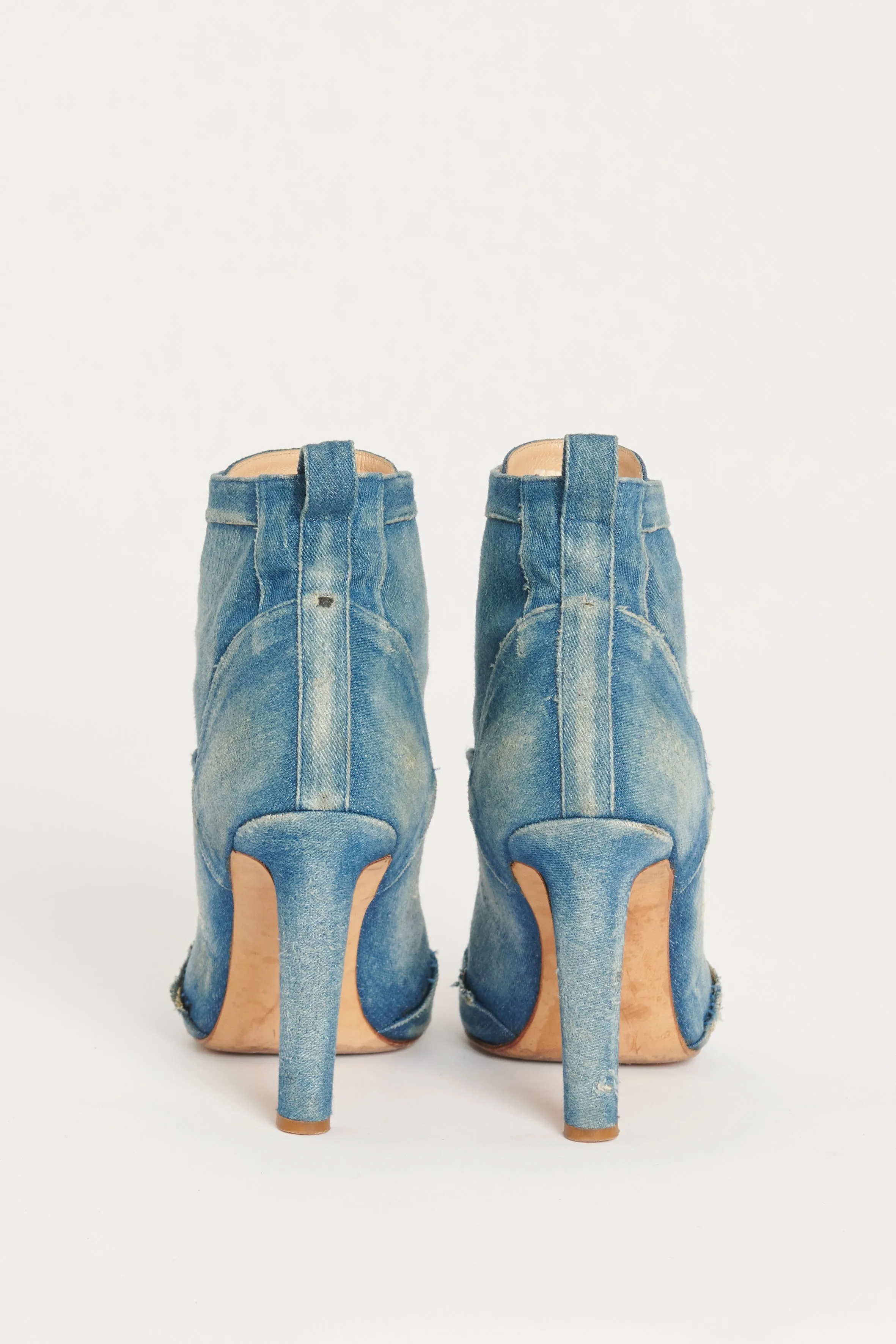 Manolo Blahnik for Christopher Kane Rare Preowned Denim Boots