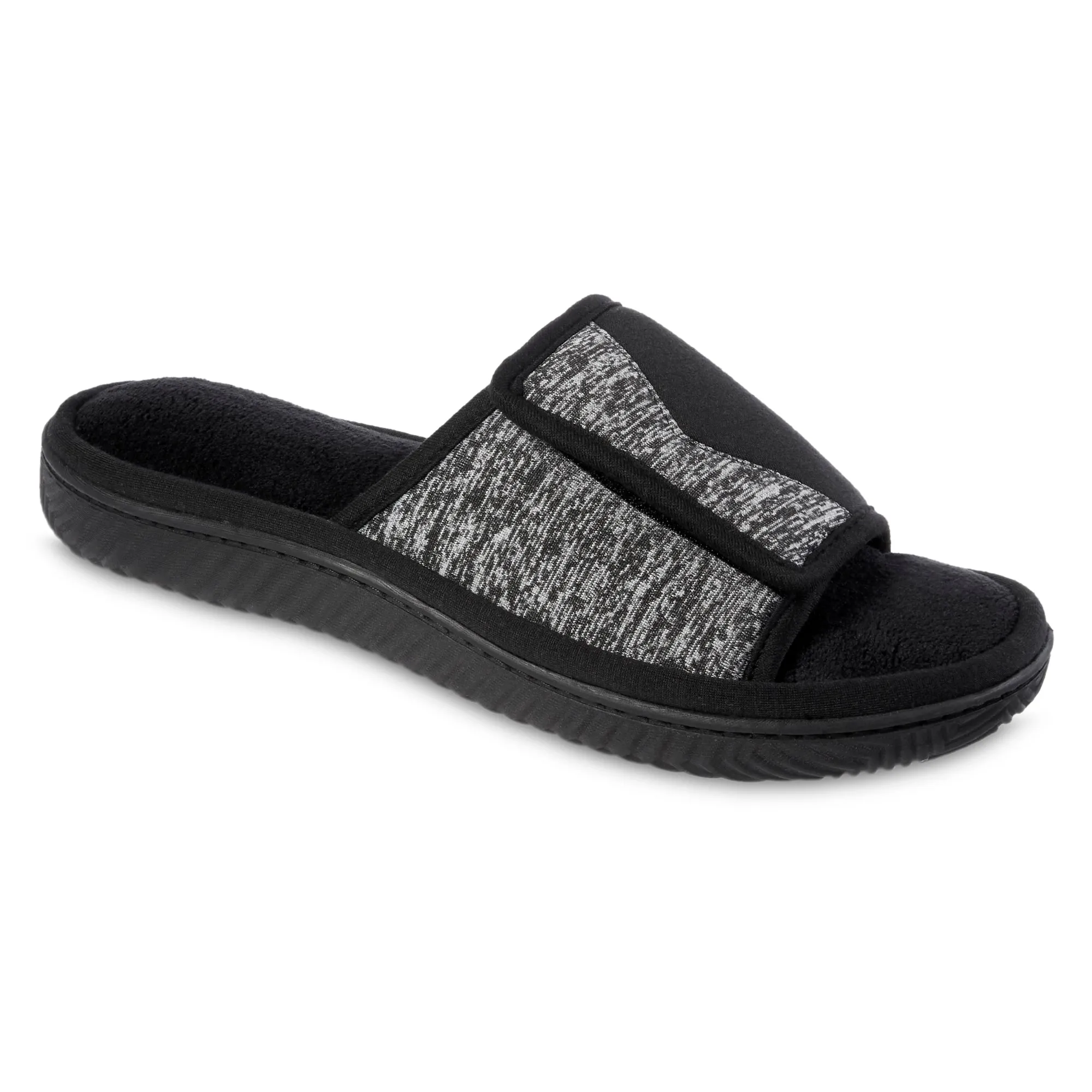 Men's Miles Adjustable Slide Slippers with Sport Knit and Memory Foam