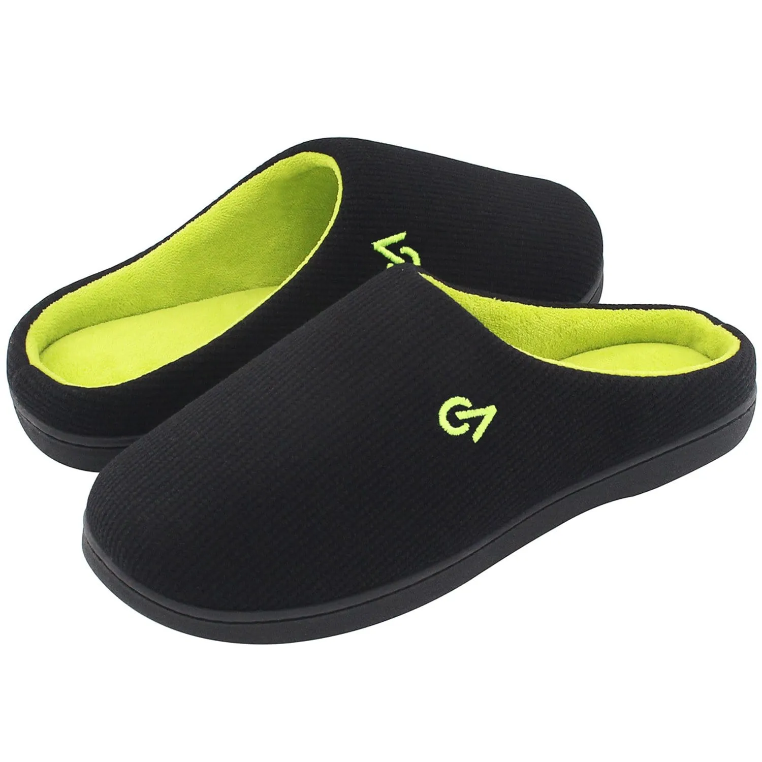 Men's Two-Tone Memory Foam Slippers