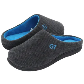 Men's Two-Tone Memory Foam Slippers