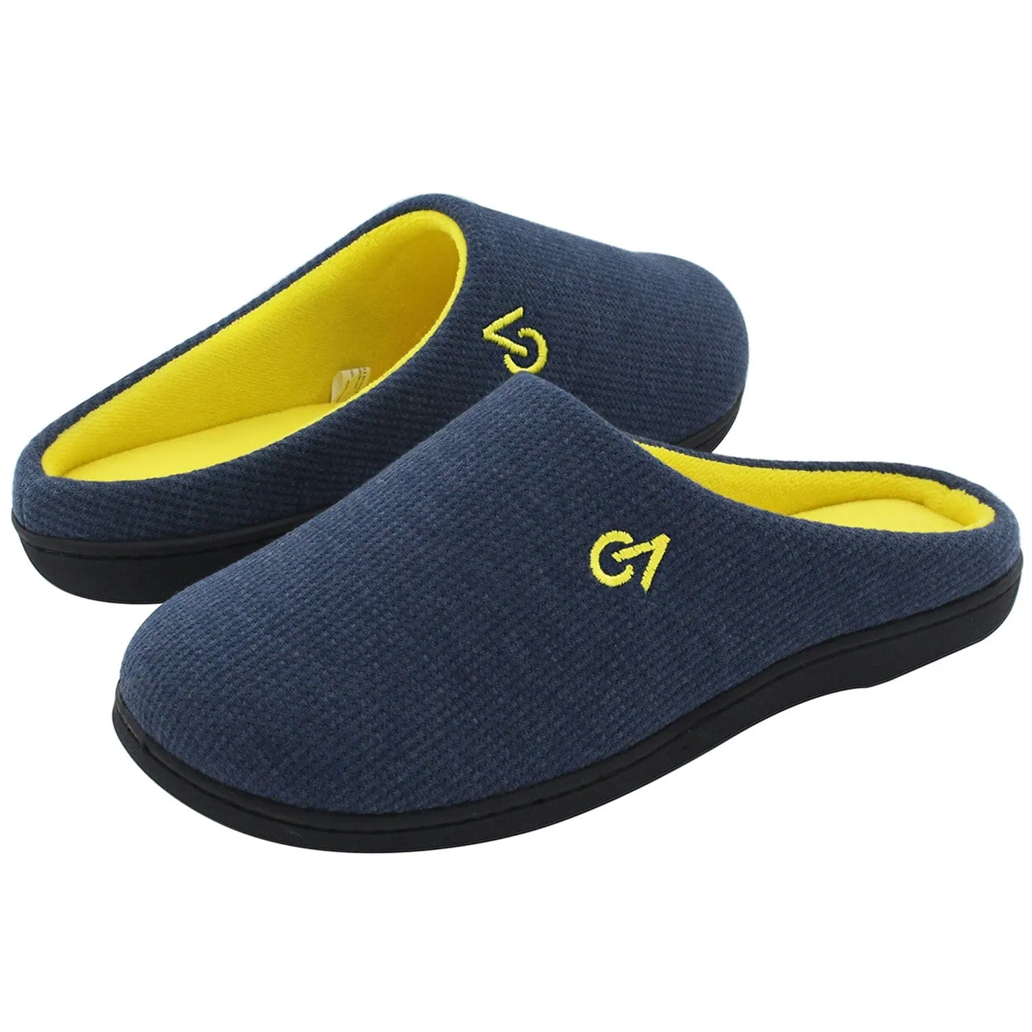 Men's Two-Tone Memory Foam Slippers