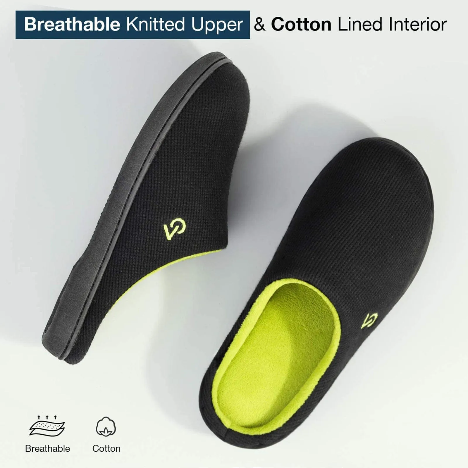 Men's Two-Tone Memory Foam Slippers