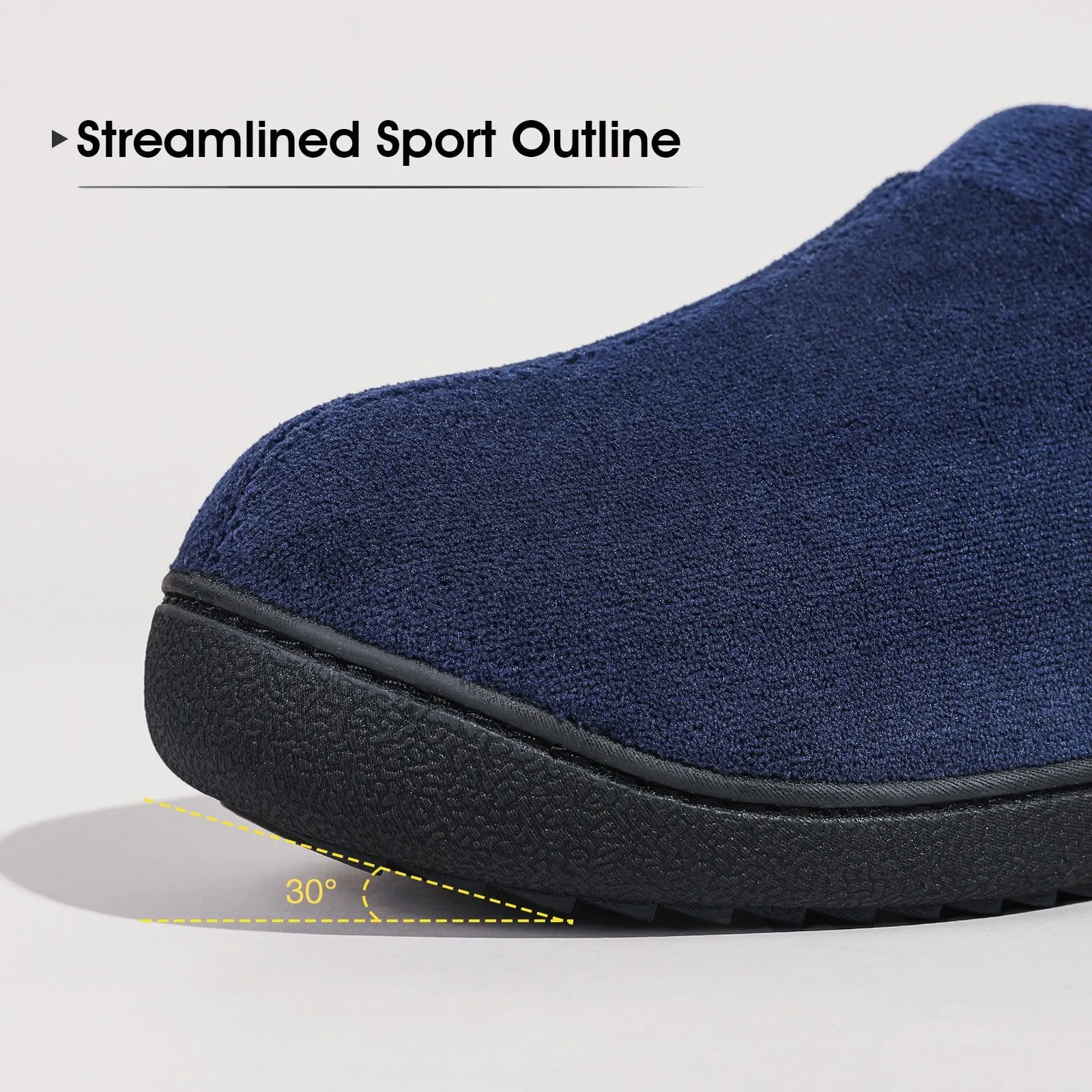 Men's  Wool-Like Knit Memory Foam Slippers