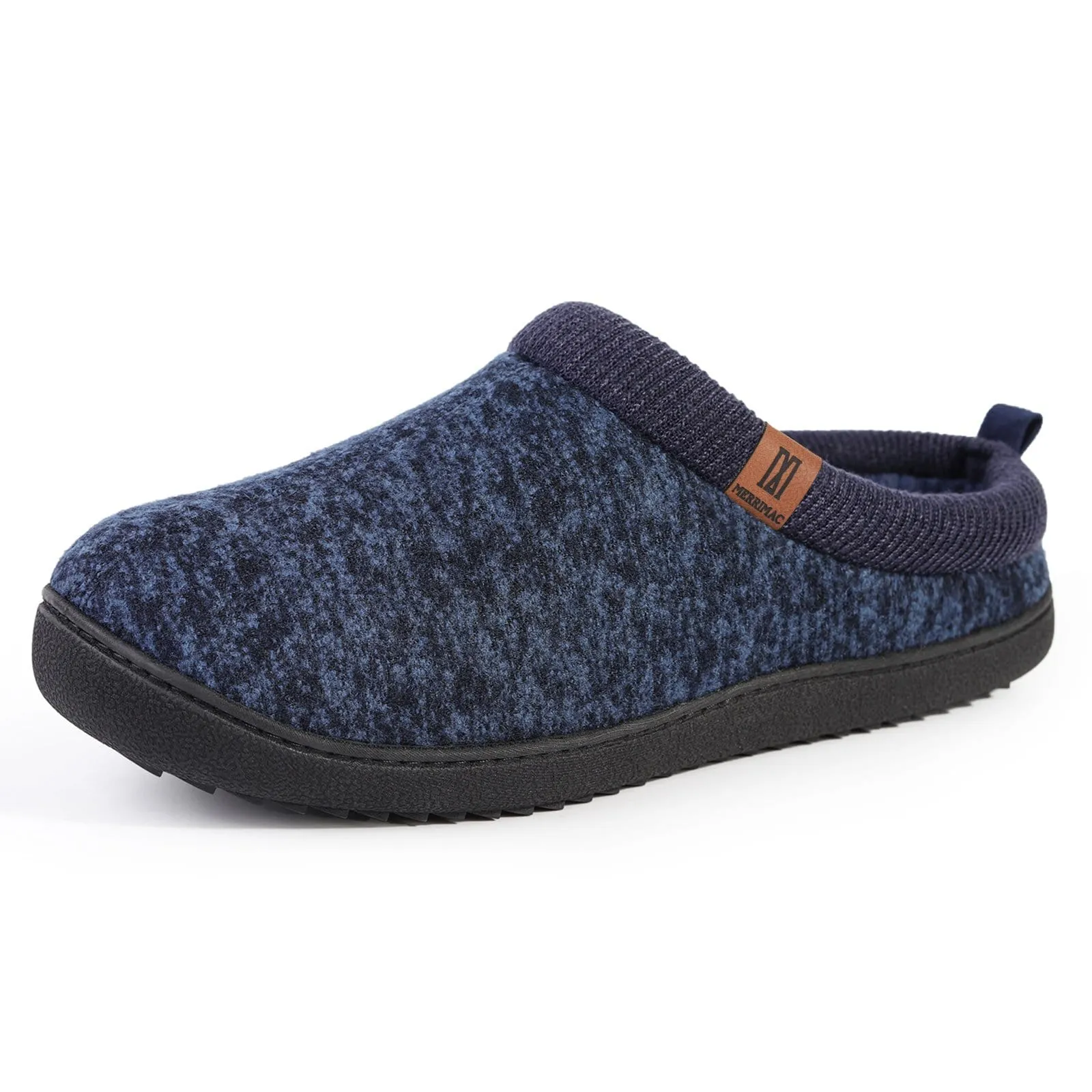 Men's  Wool-Like Knit Memory Foam Slippers