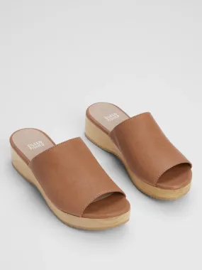 Novel Leather Wedge Sandal