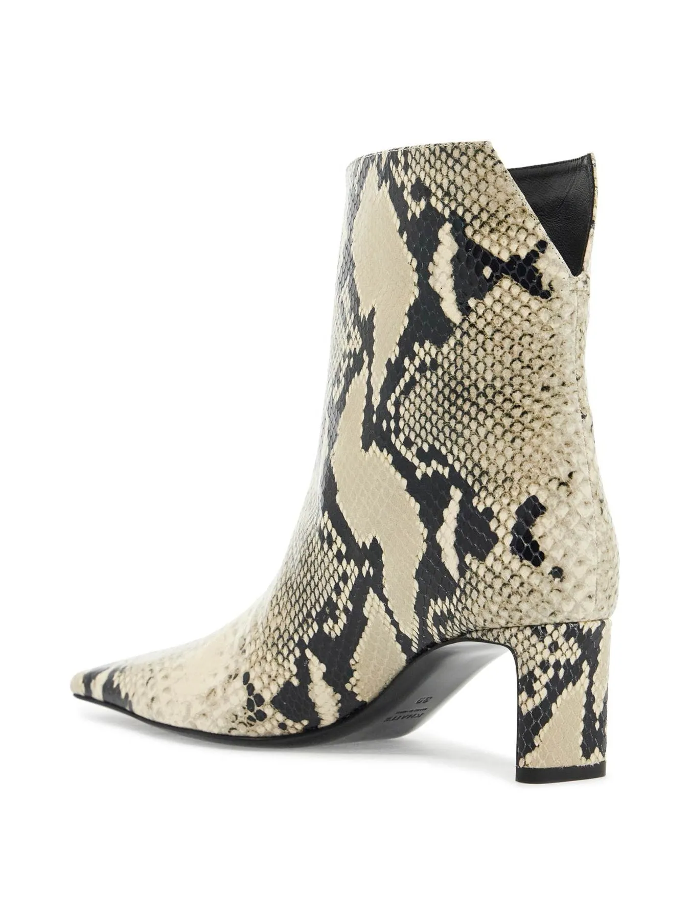 Ona Python Leather Ankle Boots