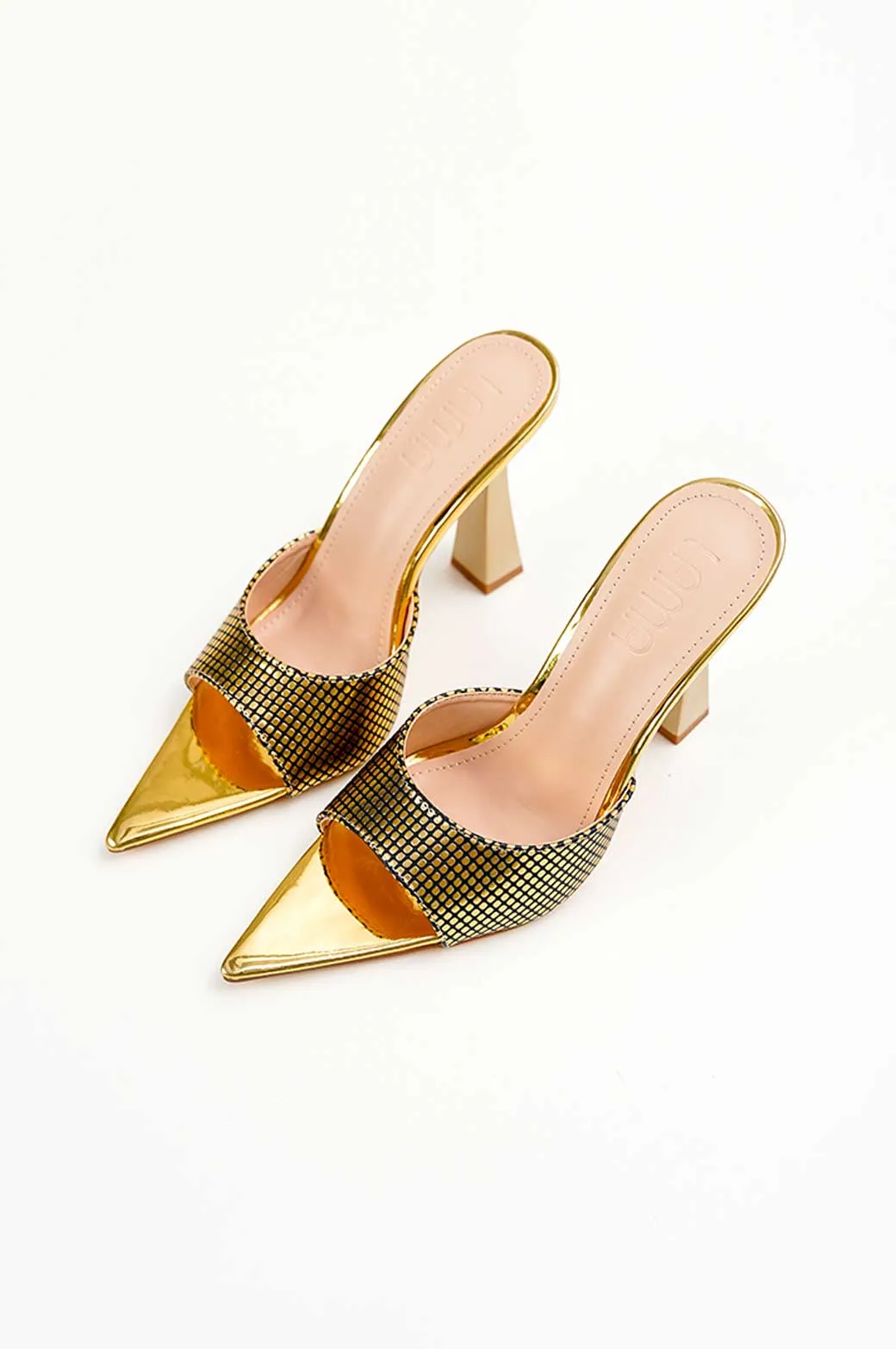 POINTED GOLD HEELS