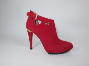 Red Suede Ankle Boots