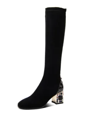 Romy Women's Suede Knee High Boots