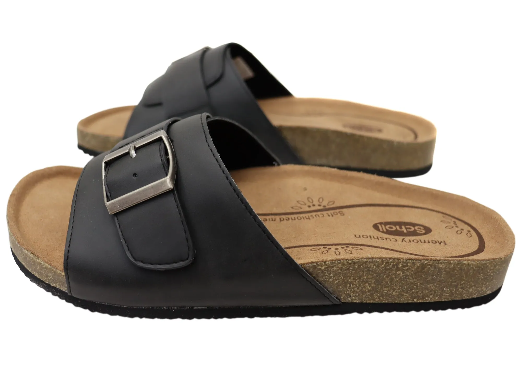 Scholl Orthaheel Brine Womens Comfortable Slides Sandals