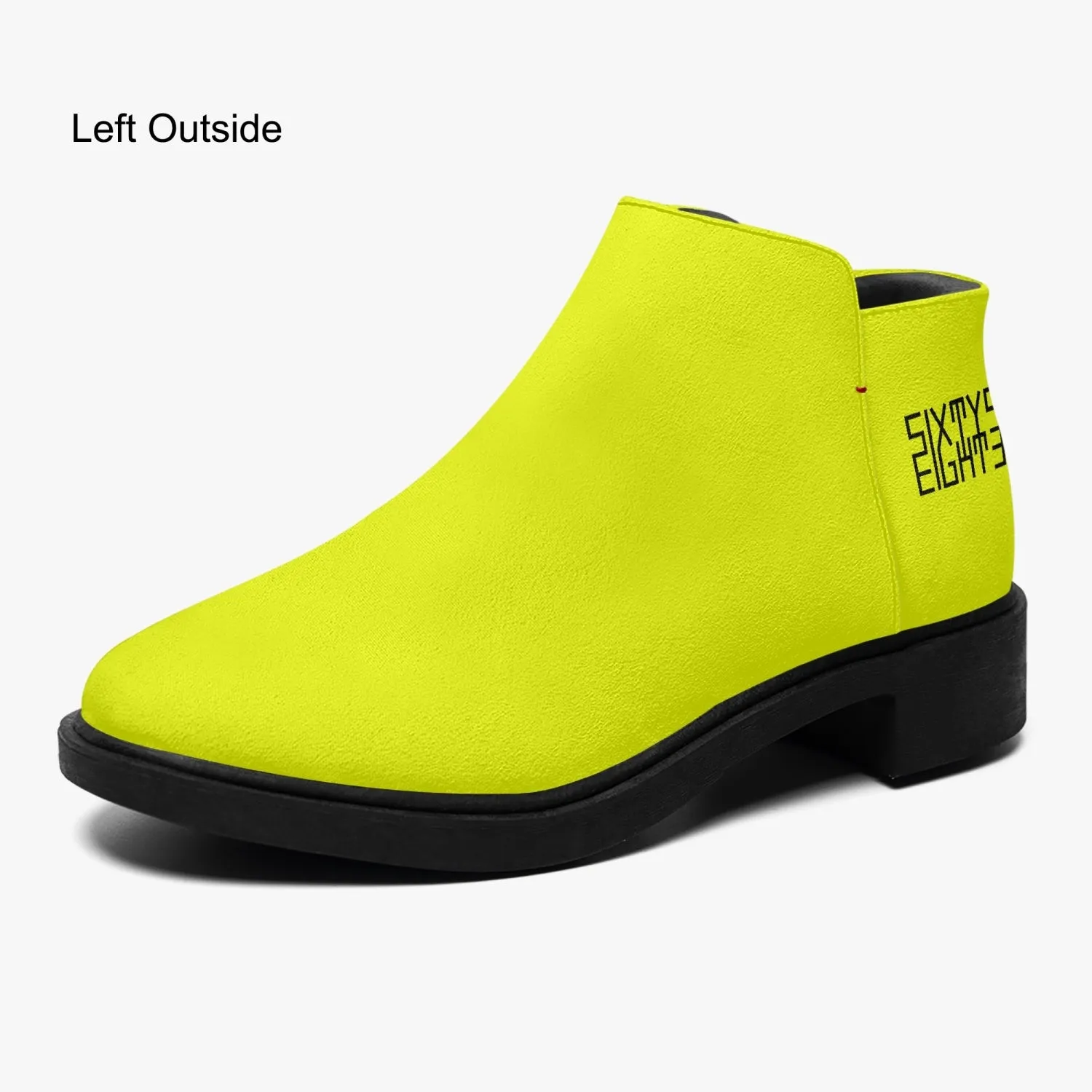 Sixty Eight 93 Logo Black Lemonade Suede Zipper Boots