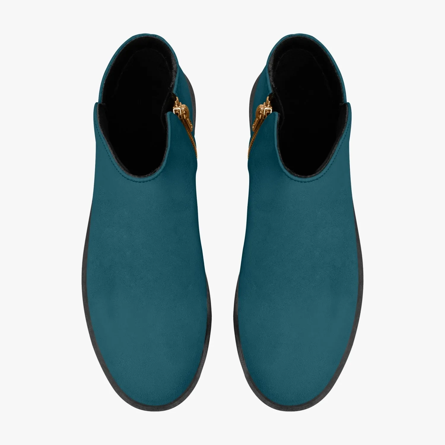 Sixty Eight 93 Logo White Dark Teal Suede Zipper Boots