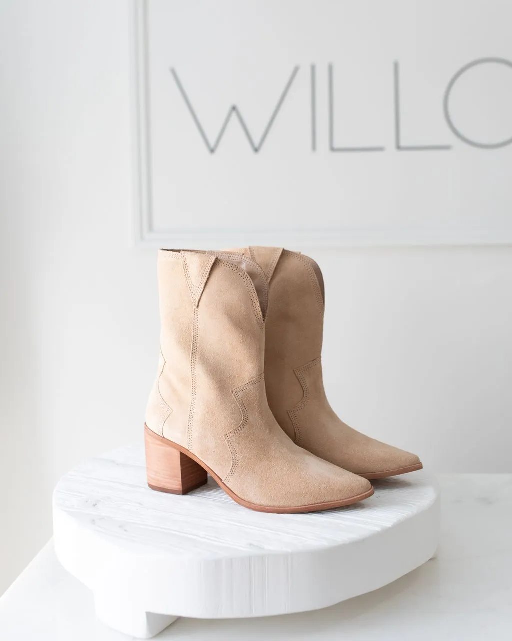 Tan Cowboy Bootie