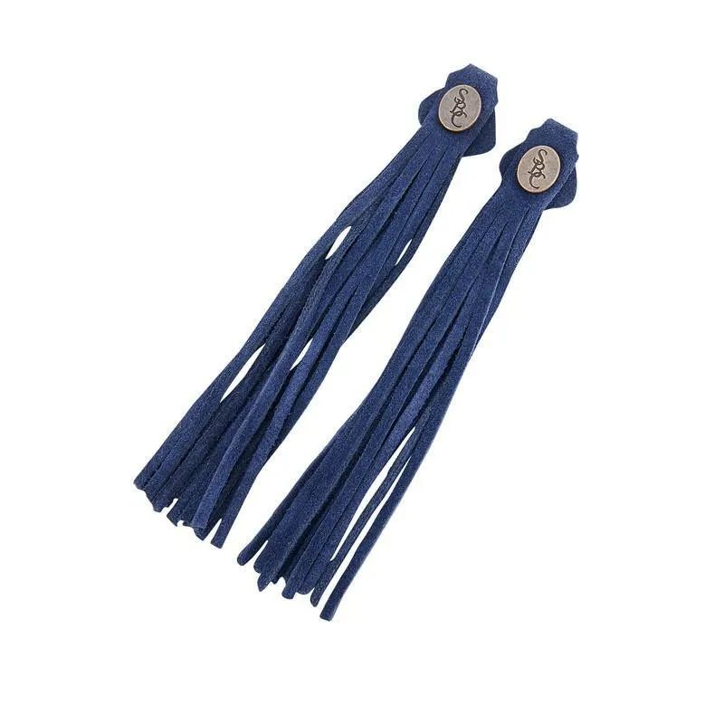 Tassels - navy suede