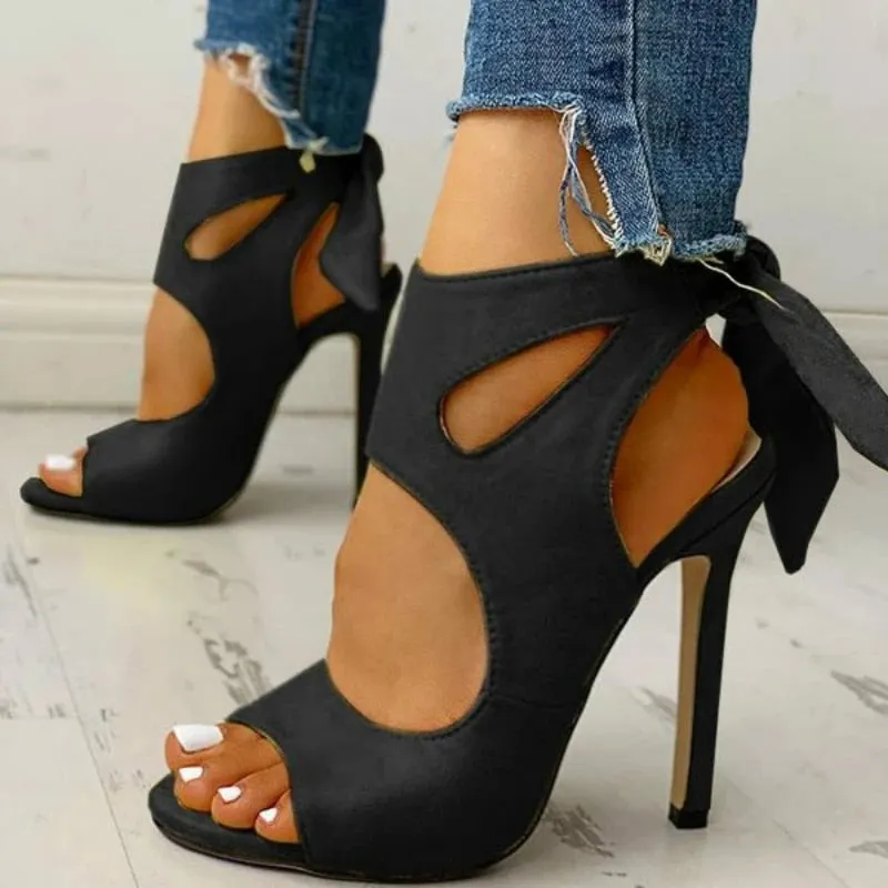 Women Ankle Strap Peep Toe High Heels Sandals