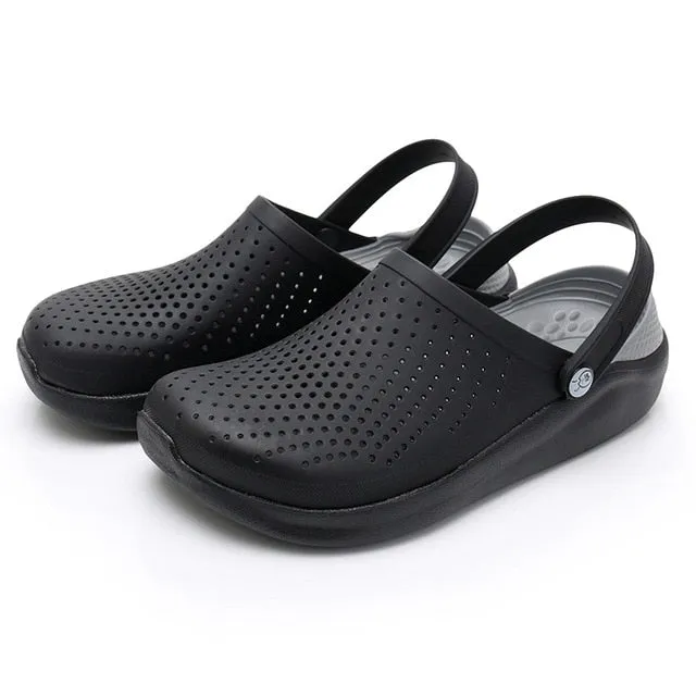 Women Mens Summer Casual Slippers Light Breathable Swimming Walking Beach Sports Flip Flops Soft Sandals Anti-slip Water Shoes