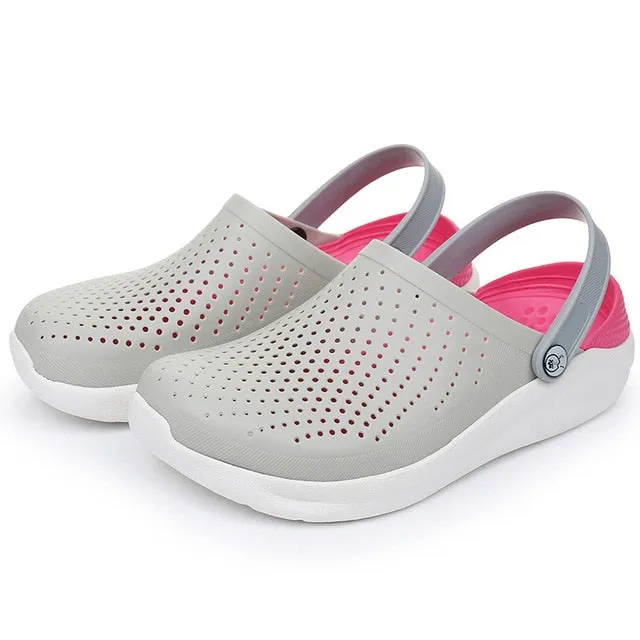 Women Mens Summer Casual Slippers Light Breathable Swimming Walking Beach Sports Flip Flops Soft Sandals Anti-slip Water Shoes